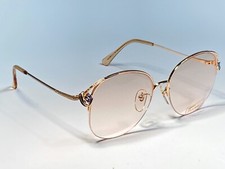 NEW VINTAGE TURA MOD 1450 HALF FRAME RX BLUE RHINESTONES 1970'S JAPAN SUNGLASSES