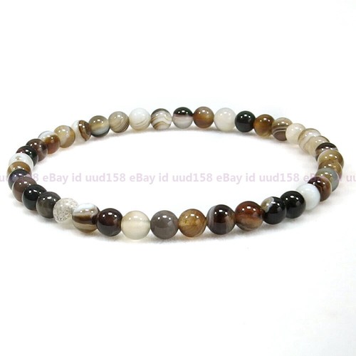 Stretchy 4mm Beads Bracelets Natural Gemstone Crystal Healing Reiki Amulet - Picture 38 of 94