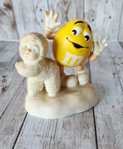 Department 56 M&Ms Snowbabies I'm Nuts About Dancing" Yellow M&M Figurine READ - Picture 1 of 7