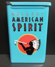 Natural American Spirit Cigarettes Blue Empty Tin
