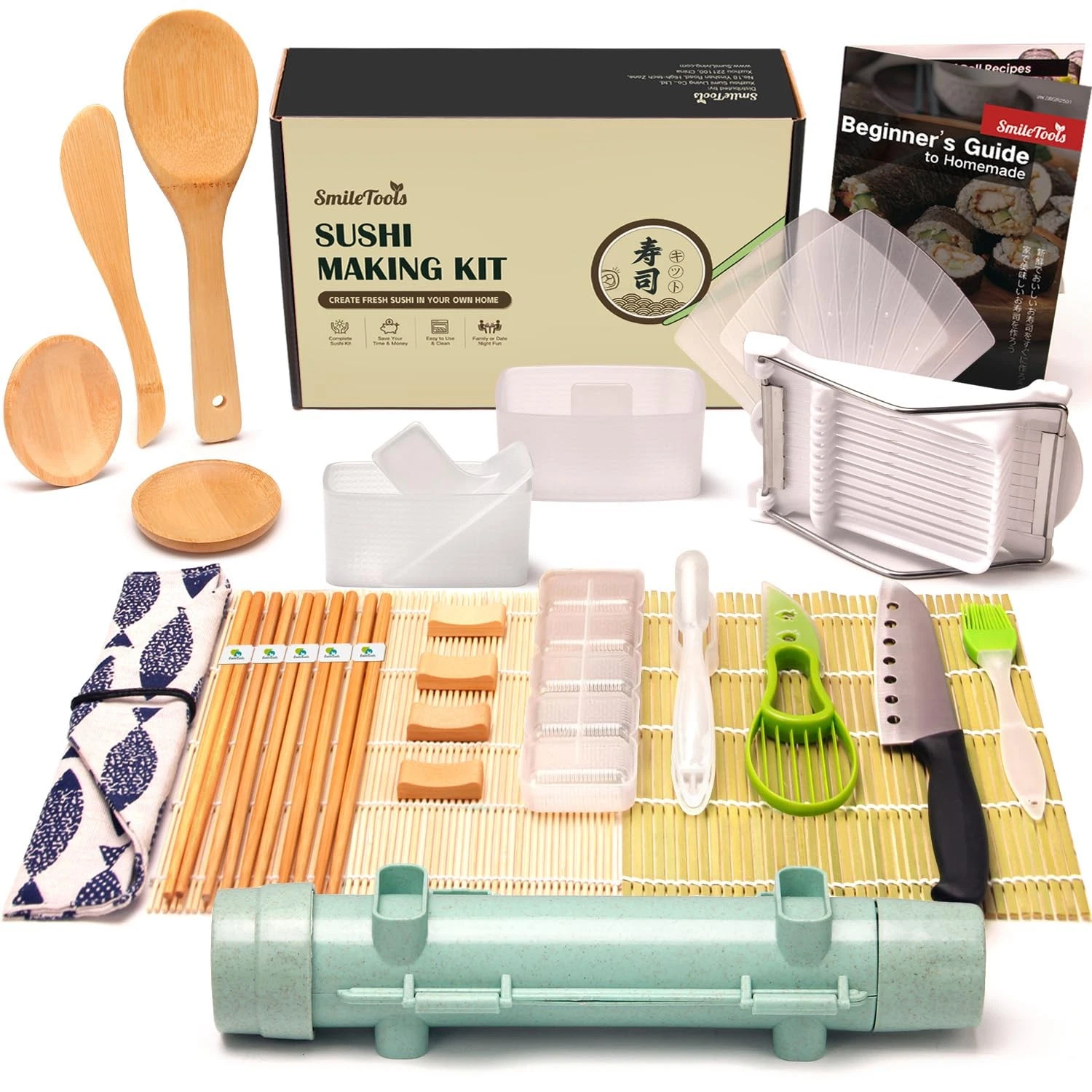 SmileTools Sushi Making Kit Musubi Maker Kit - for Beginners Pros with Sush...
