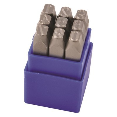KINCROME 9PC Number Stamp Punch Set 10MM DIY Hardened Ball Bearing Steel K15005