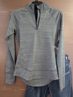 SIZE XS (NEW) REEBOK Sport Speedwick Gray Sweatshirt INVPV142