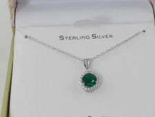 Giani Bernini Crystal and Cubic Zirconia Halo 18 Pendant Necklace in Silver