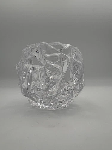 Tiffany & Co. Crystal Faceted Candle Holder – Modern Cut Glass Design