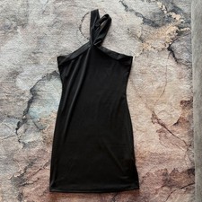 SHEIN Elegant One-Shoulder Black Dress