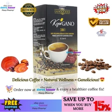 2 Boxes Gano Excel Ganolicious 3 in 1 Gano Cafe Coffee Ganoderma Reishi Halal