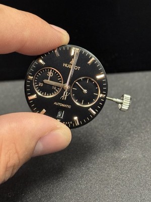 A7750 Automatic Chronograph Movement Black/Rose Dial and For Hublot Fusion