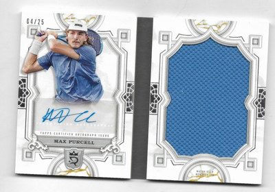 2024 Royalty Tennis--MAX PURCELL--AUTOGRAPHED JUMBO RELIC BOOK CARD--04/25