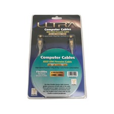 Ultra ULT31524 Golden Connectors IEEE1394 400Mbps Firewire Cable 10ft 4Pin to