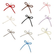 Korean Fashion PU Leather Bowknot Pendant for Bags and Phones Ornament