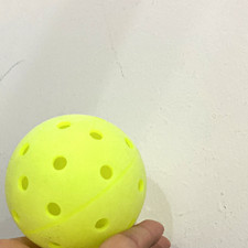 Yellow Perforated Pickleball Training Ball for Tennis  Racquet Sports