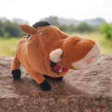VTG Applause Lion King Pumbaa Warthog Bugs in Mouth 10.5" Plush Posable Legs