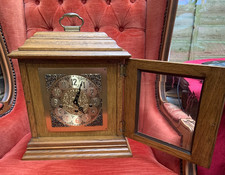 An oak Franz Hermle 8-day westminster mantel clock