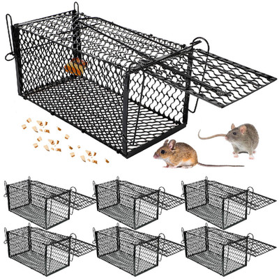 Qualirey 6 Pcs Humane Rat Trap Small Chipmunk Mouse Squirrel Cage Rodent Animal