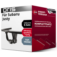 Für Subaru Justy III G3X (Oris) Anhängerkupplung starr + E-Satz 7pol spezifisch