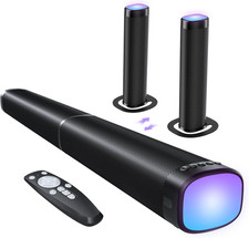 Sound Bar for Smart TV, 100W Sound Bar with 3 Dynamic RGB Lights,Bluetooth 5.3,