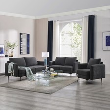 SOFIA MODERN SCANDI STYLE FABRIC LIVING ROOM 1+2+3 SEATER SOFA SET