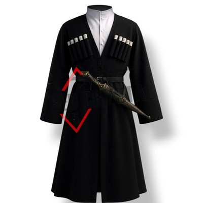 Traditional Georgian Chokha Coat with Bullet Holders | New