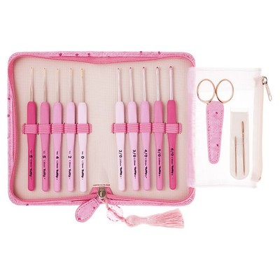 Tulip ETIMO Rose Häkelnadel Set 0,90 3,50 mm mit Etui und Zubehör