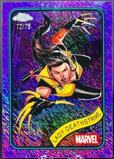 2025 Topps Chrome Marvel 🔥 #64 LADY DEATHSTRIKE Purple Shimmer Refractor 72 /75