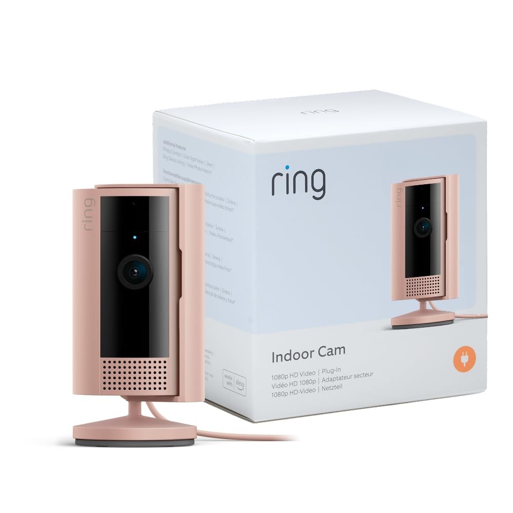 Ring Indoor Camera  2nd Gen Security Cam 1080p HD Video Blush