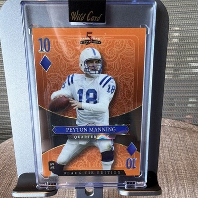 Wild Card Peyton Manning Stacked Deck Black Tie Indianapolis Colts Football 3/5