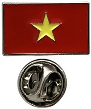 Vietnam Flag Pin Badge Enamel & Metal small rectangle Lapel Badge FREE Delivery