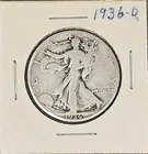 1936D Walking Liberty SILVER Half Dollar DENVER Mint USA Collector Coin 🔥