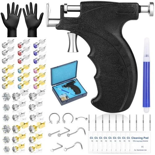 Professional Ear Piercing Gun Kit, Reusable Ear Piercing Machine with Colorful C - product listing photo