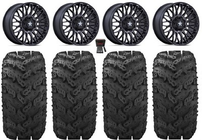 MSA Clubber 14'' Wheels Black DDT 28'' Reptile Tires Can-Am Renegade Outlander