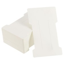 Hair Clip Display Cards, 100 PCS Paper Cardboard Hair Bow Holder, White Set 