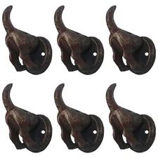 , 100% Cast Iron Dog Tail Heavy Duty Hooks, Key Holder, Coat Decorative Hooks...