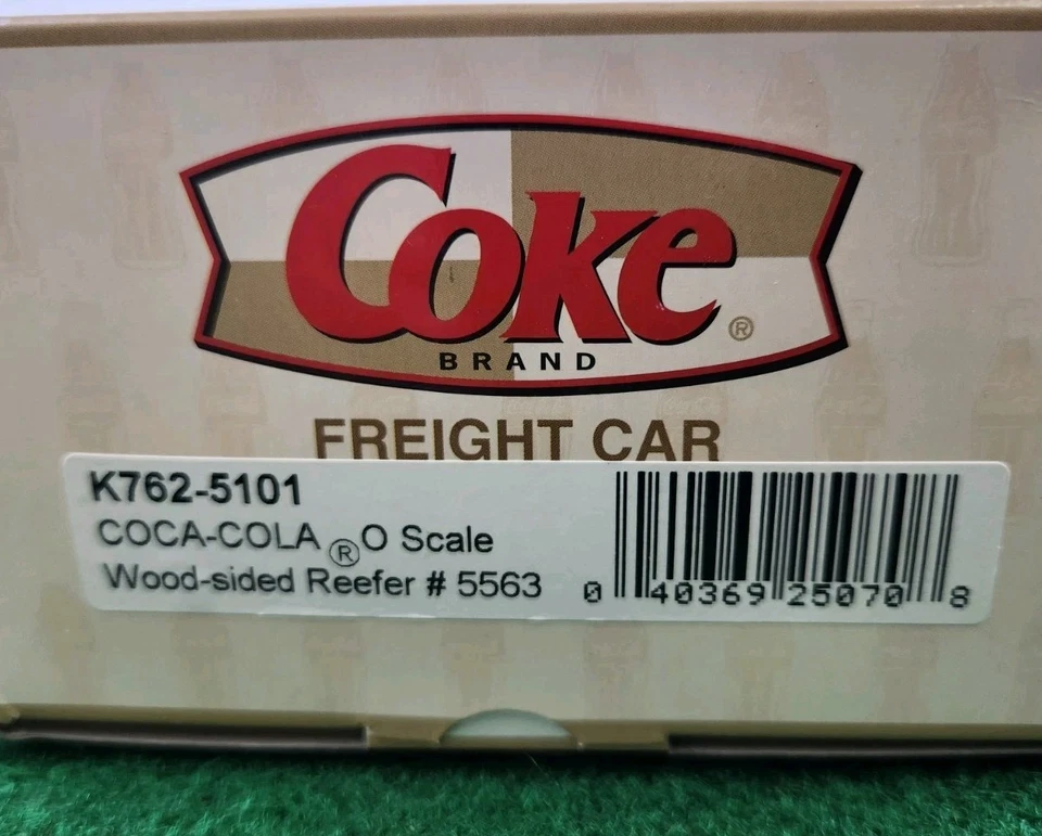 K-LINE K762-5101 Coca-Cola O Scale Wood-Sided Reefer Car #5563 NEW!! - Image 2 of 4