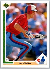 ⚾ 1991 Upper Deck #536b Larry Walker Montreal Expos
