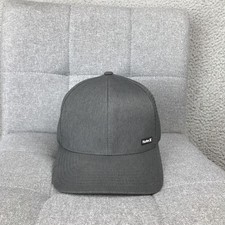 Hurley Hat Cap Trucker Snap Back One Size Gray Mens Flexfit Tech Baseball Mesh