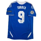Autographed/Signed Fernando Torres Chelsea FC Blue Soccer Jersey Beckett BAS COA