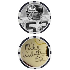 Mike Webster SIGNED Poker Chip #6 - Top 100 NFL Football Player