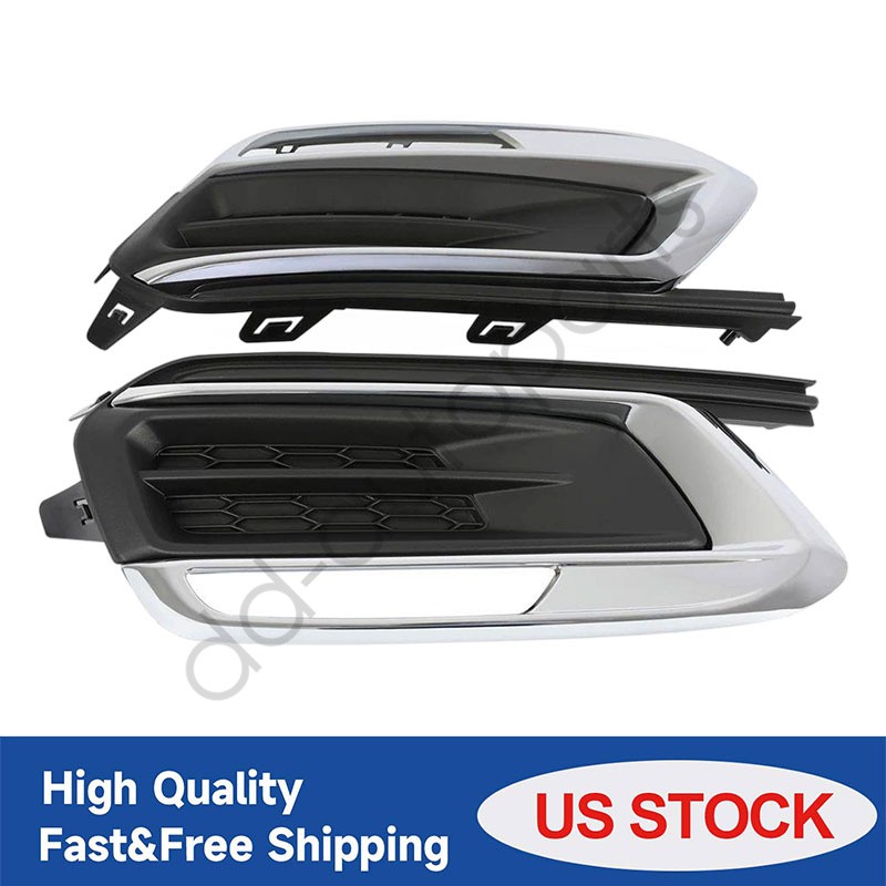 LH & RH Fog Light Bezel Cover Set For Chevrolet Cruze 2015 2016 Fog Lamp Grille