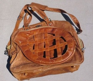 Vintage Leather Tennis Bag | eBay