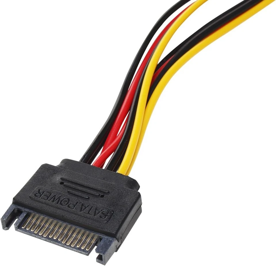 SATA Power Y-Splitter Cable 15-pin Male to Female Adapter for SSD HDD Hard Drive - Image 2 of 4