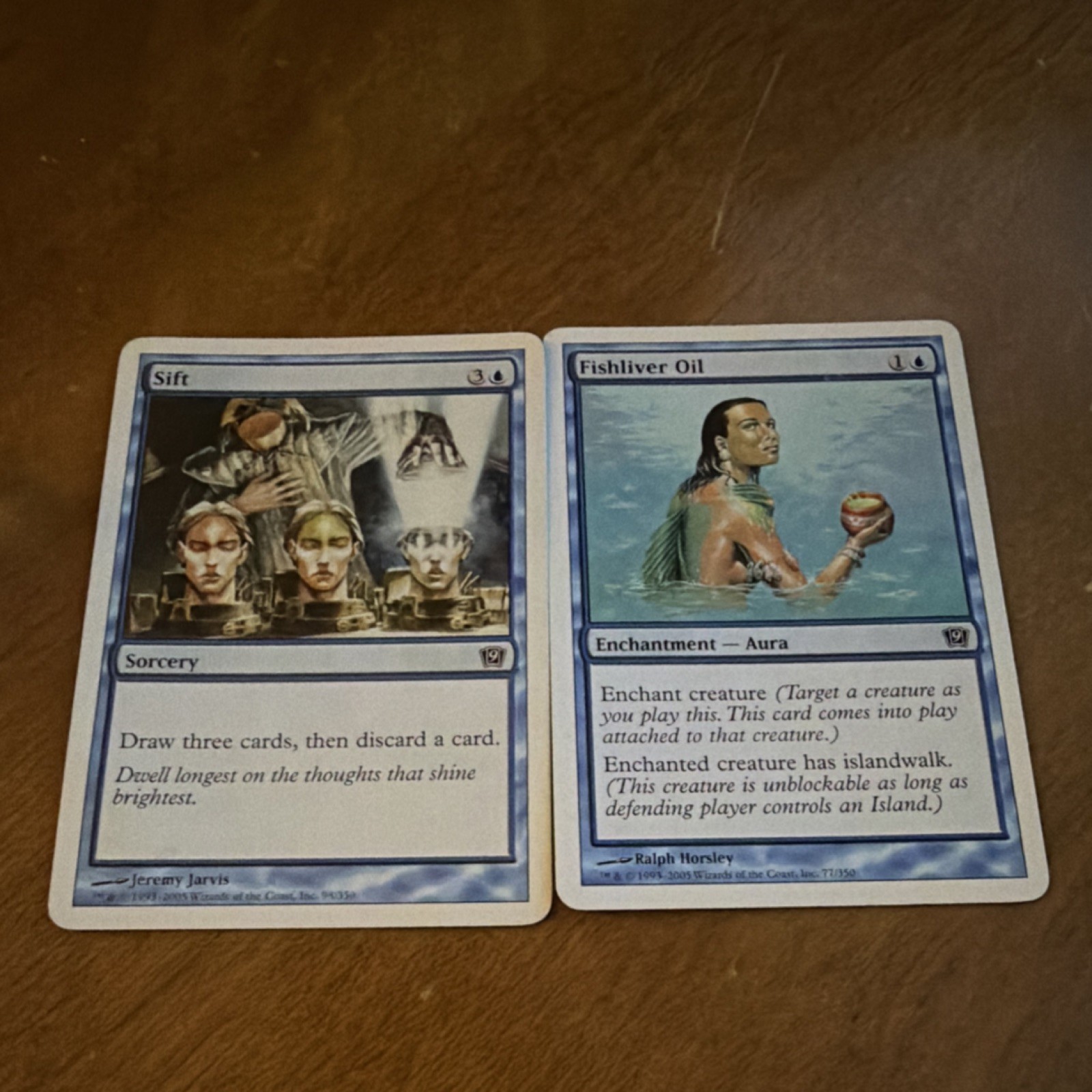 Magic The Gathering 9th Edition Card Lot Sift Fishliver Oil Sorcery Enchantment