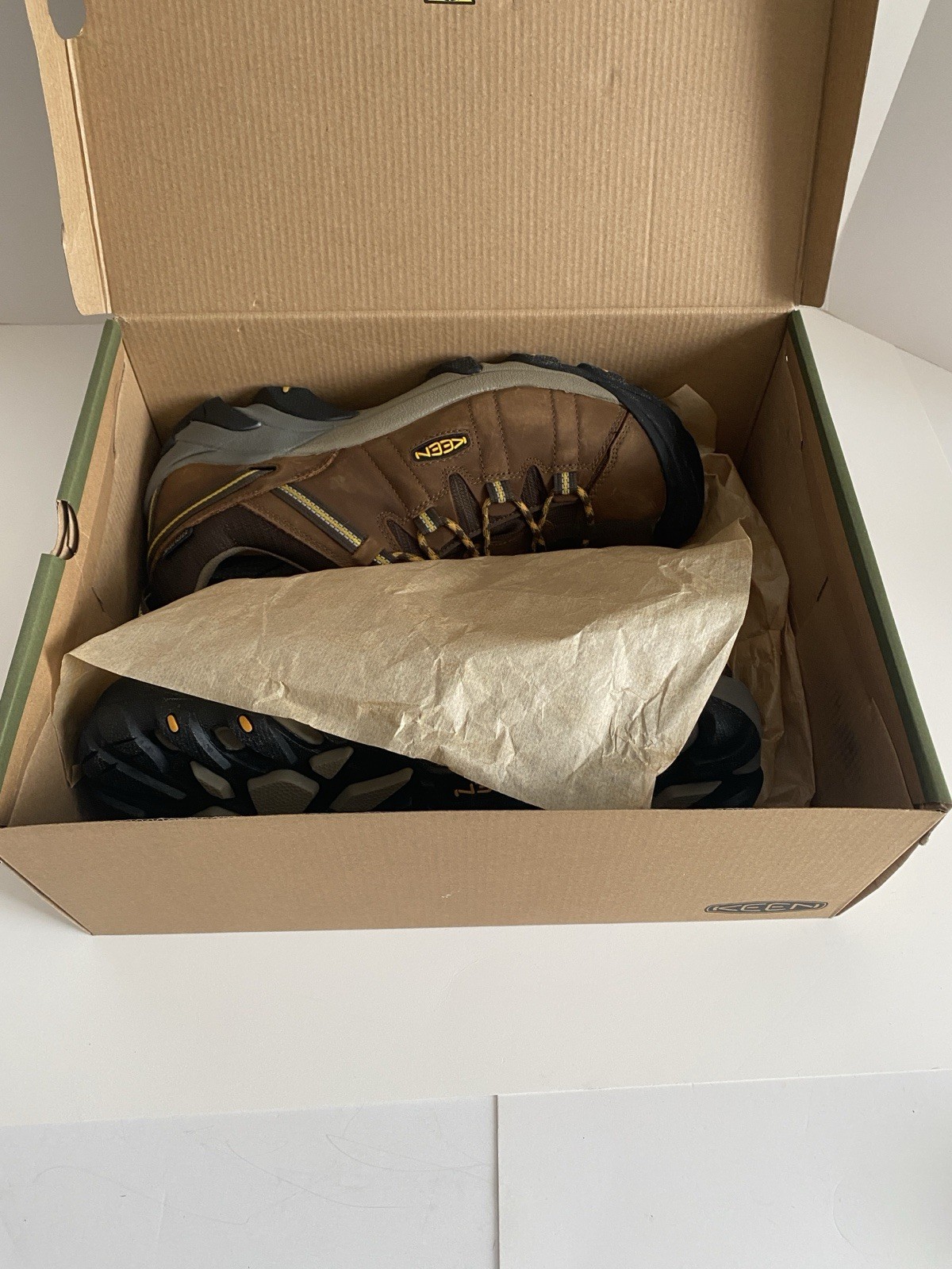 Scarpa da trekking impermeabile Keen Targhee II uomo marrone cascata 1008417 taglia 11 5 nuova