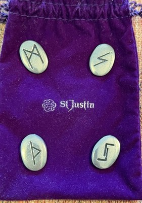 St. Justin Pewter Casting Rune Set With Instructions