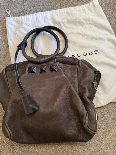 Marc Jacobs Brown Leather Hobo Handbag Standard Large Purse