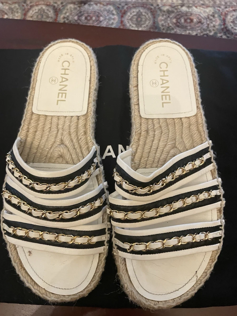 CHANEL Women's Striped Sandals for sale | eBay