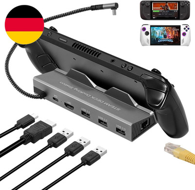 Docking Station Für Steam Deck ROG Ally, 6 in 1 Steam Deck Dock Mit HDMI 2.0 4K@
