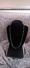 Green Malachite Bead Necklace – Vintage Natural Stone Jewellery
