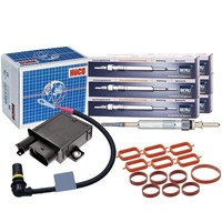 HÜCo SteuergeräT Kabel + Beru GlüHkerzen Satz FüR Bmw 3-7 X3-X6 3.0D 12217801201