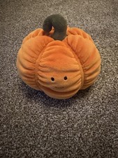 Jellycat Amusables Pumpkin Orange Soft Plush Cuddly Toy Authentic With Tags 